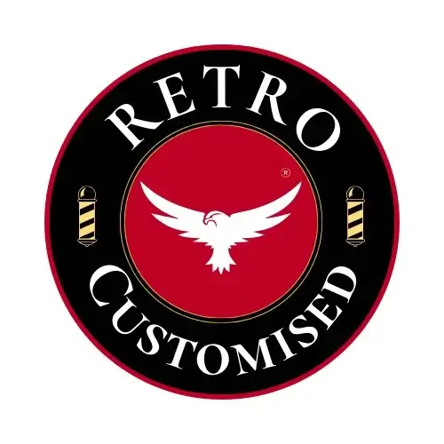 Retro car accessories brand logo